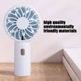 thumbnail image 6 of under $5 Usloyux Portable Handheld Fan USB Rechargeable Battery Operated Cute Design Cooling Makeup Fans Lightweight Mini Speed Adjustable Ultra Quiet Pocket Fan for Camping, 6 of 9