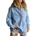 thumbnail image 2 of Womens Blouses Sweatshirt for Women Oversized Casual Long Sleeve Button Neck Pullover Tops Fashion Outfits Clothes Fashion Clothing, 2 of 6