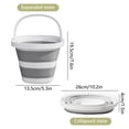 thumbnail image 3 of NWOKYZGH Collapsible Plastic Bucket, Foldable Rectangular Tub for House Cleaning, Space Saving Outdoor Waterpot for Garden or Camping, Portable Fishing Water Pail, 3 of 6