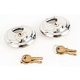 thumbnail image 3 of Red Hound Auto Stainless Steel Shrouded Disc Padlock with 2-3/4 Inches Wide Body (Pack of 2) Shackle Shielded Trailer Self Storage Pair Keyed Alike with 4 Keys Included 70 mm, 3 of 5