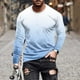 thumbnail image 1 of Blusas y camisas de manga larga con cuello redondo para hombre, blusa informal de manga larga con cuello redondo y estampado, blusa de poliéster para hombre, 1 of 4