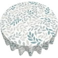 thumbnail image 3 of Fall Tablecloth 60 Inch Round Autumn Thanksgiving Plaid Table Cloth Dust-Proof Wrinkle Resistant Rustic Tablecloth for Holiday Kitchen Dining Room Party Picnic Indoor Outdoor, 3 of 6