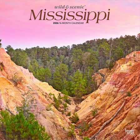 Mississippi Wild & Scenic | 2026 12x24" (Hanging) Wall Calendar | Plastic-Free