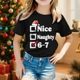 thumbnail image 3 of Boy Girl Kid T-Shirt,Six Seven 6 7 Fun Graphic Christmas Round Neck Short Sleeved Shirt Festive Kids T Shirts, 3 of 5