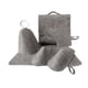 thumbnail image 1 of Juego de 5 gorros de sauna Gloria fieltro gris, 1 of 9