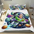 thumbnail image 1 of Buzz Lightyear 2 Themed Bed Sheet Set Three Piece Set 53x79 Inches Comfortable And Skin Friendly Unique Design Creating A Star Studded Night, 1 of 6