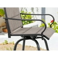 thumbnail image 4 of Walsunny Patio Swivel Bar Stools Set of 2, Outdoor Bar Height Patio Stools & Bar Chairs with High Back and Armrest for Backyard, Lawn Garden, Balcony and Pool , Gray, 4 of 8