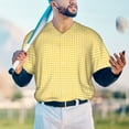 thumbnail image 6 of Daiia Yellow Gingham Mens Baseball Jersey Button Down Shirts Short Sleeve Sports Uniforms-4X-Large, 6 of 9
