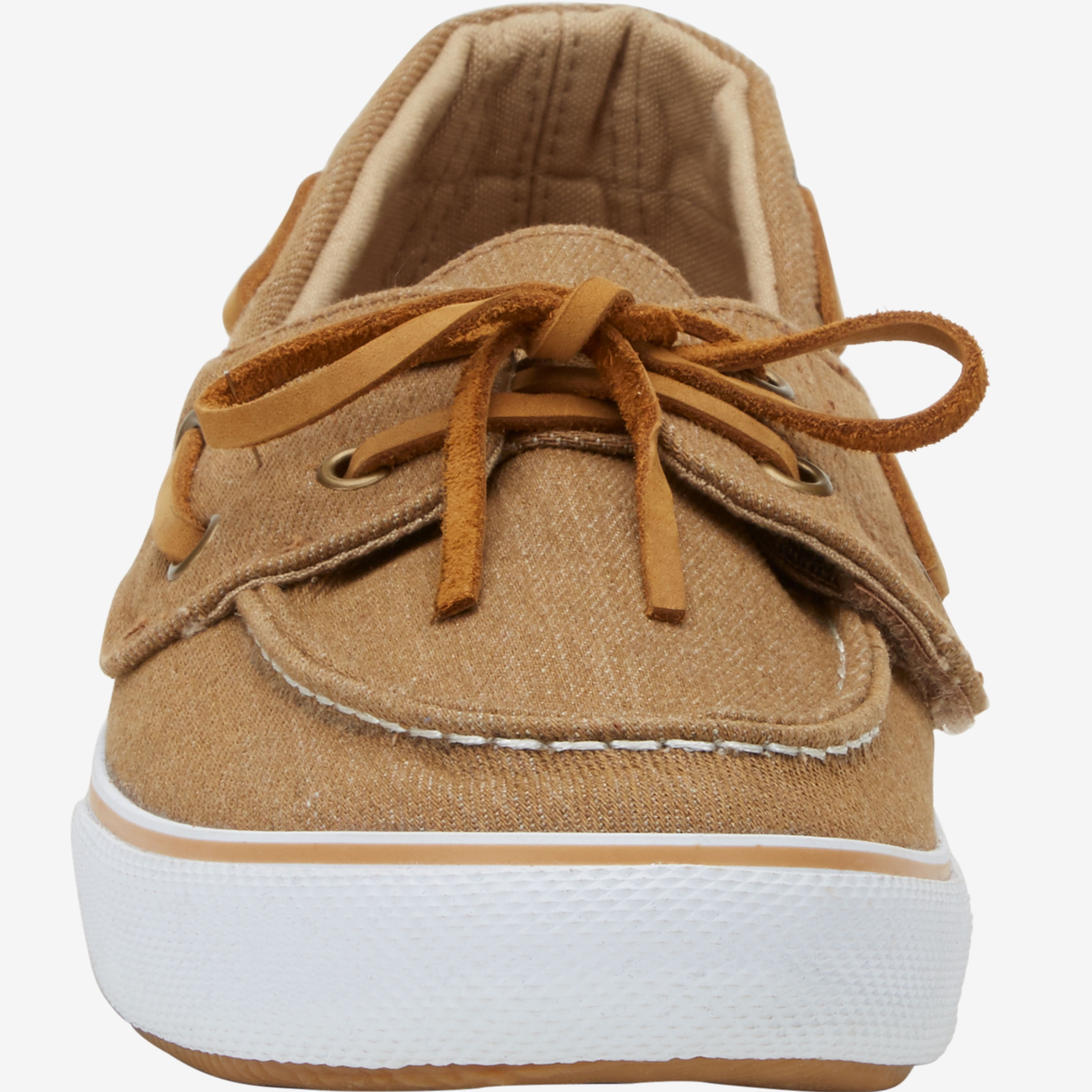 men's wide width canvas boat shoes