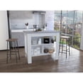 thumbnail image 2 of Delos Kitchen Island, Four Legs, Three Shelves, 2 of 5