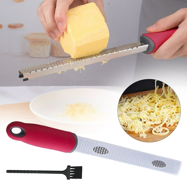 Tyeign Hard Cheese Grater Multi-Purpose Stainless Steel, Sharp Zesting Tool with Non-Slip Silicone Handle & Protective Cover, Restaurant-Grade Kitchen Gadget for Parmesan Chocolate Nuts