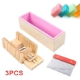 thumbnail image 3 of Soap Making Tool Kit Wood Soap Loaf Cutter Mold Adjustable+Straight Knife, 3 of 12