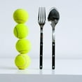 thumbnail image 2 of SABRE PARIS - 2-Piece Serving Set - Bistrot Collection - Large Fork & Large Spoon - Stainless Steel & Nylon - Dishwasher Safe - Black- Brilliant Finish, 2 of 4