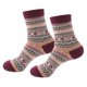 thumbnail image 4 of Calcetines de lana Colcomx Estilo vintage Calcetines cálidos gruesos suaves para hombre rojo, 4 of 8