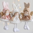 thumbnail image 2 of 1 pieza de muñeco de peluche blanco, ángel, niña, alce, muñeco de nieve, colgante para árbol de Navidad, adorno colgante, regalos de Año Nuevo, decoración de la habitación del hogar, 2 of 5