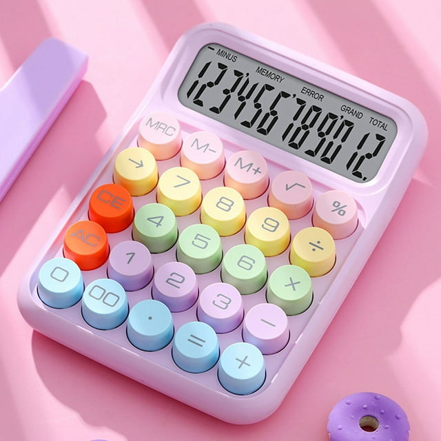 Colorful Mechanical Keyboard Calculator, Stable Typing Keypad with Scientific Functions for Office, ABS Material