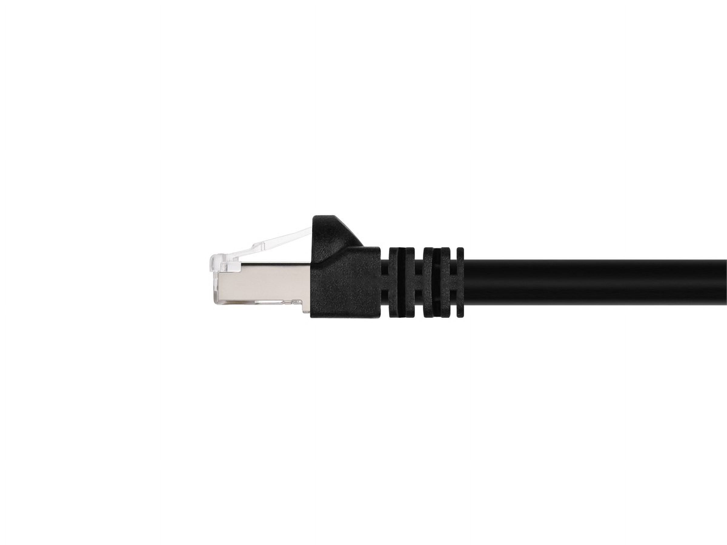 Monoprice Cat6A Ethernet Patch Cable - 30 Feet - Black | Network Internet Cord - RJ45, 550Mhz, STP, Pure Bare Copper Wire, 10G, 26AWG