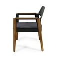 thumbnail image 2 of GDF Studio Osean Outdoor Acacia Wood Club Chairs with Cushion, Set of 2, Teak, Black, and Dark Gray, 2 of 7