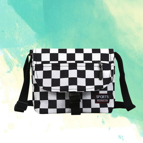 Worgeous Women Canvas Plaid Shoulder Bag Harajuku Style Cross-section Square Bag Student Shoulder Bag Messenger Bag Handbag Female