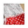 thumbnail image 6 of Qiylii 2 Pcs Baby Girl Heart Romper, Low Cut Sequin Tops Shorts Headband, 6 of 8