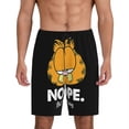thumbnail image 1 of Custom Print Men Manga Garfields Cartoon Anime Cat Pattern Pajama Bottoms Sleepwear Pjs Sleep Shorts with Pockets, 1 of 6