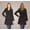 Black, variant on Wool Blend Coat with Trench Style-Navy-XS