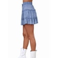 thumbnail image 2 of Womens High Waist Floral Print A Line Short Skirt with Ruffled Hem Elegant Summer Skirt Blue Dots L, 2 of 9