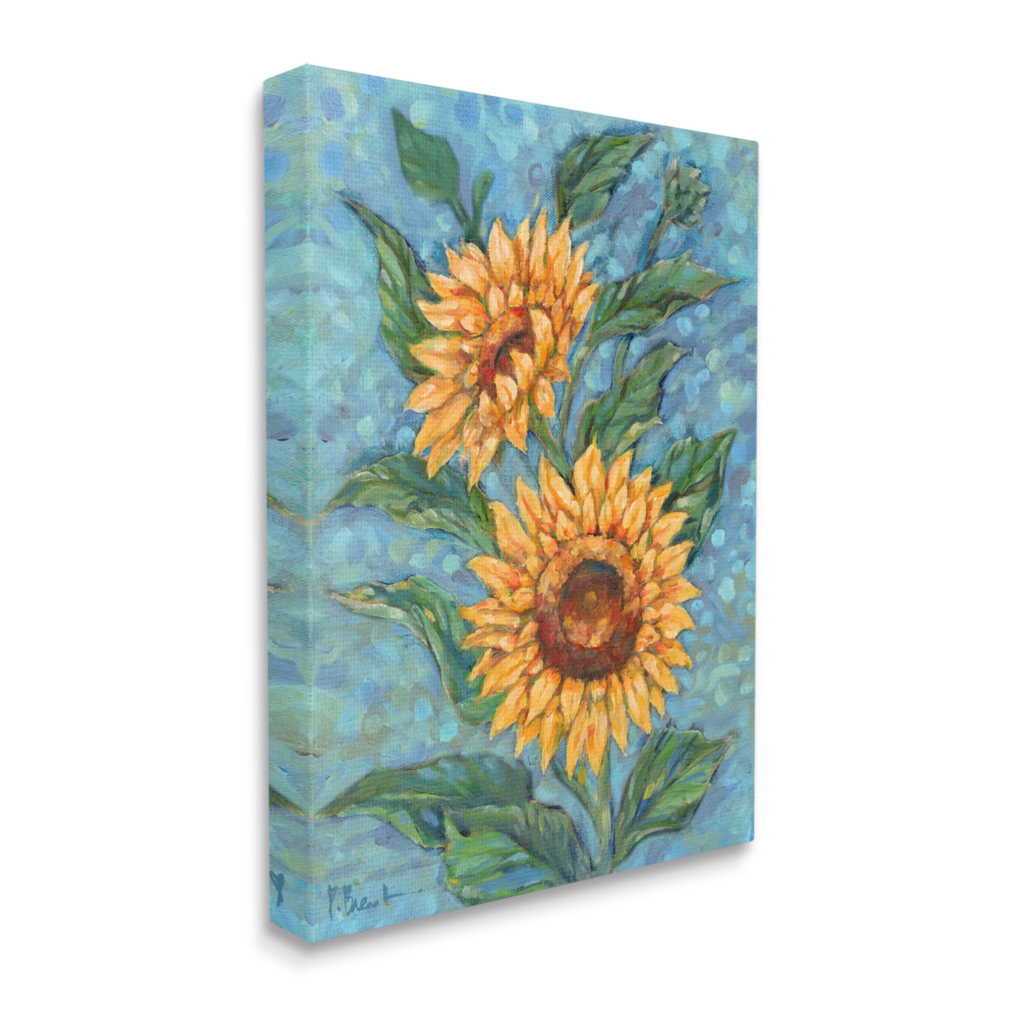 Stupell Industries Modern Brush Stroke Florals Botanical & Floral Painting Gallery Wrapped Canvas Art Print Wall Art, 16 x 20