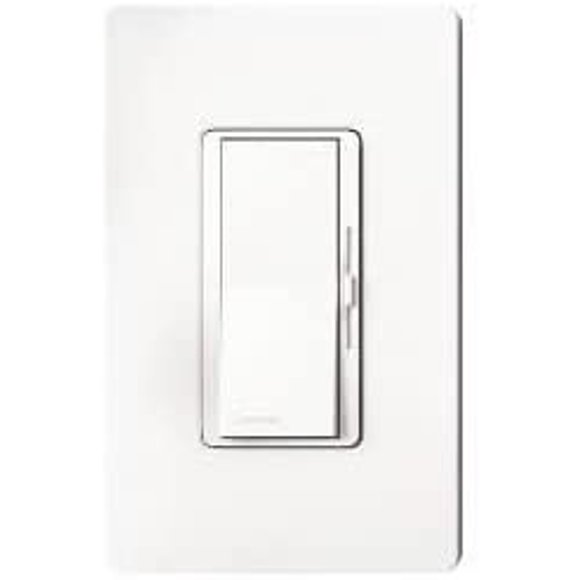 Lutron DVCL-153PH-WH DIVA CFL - LED Single Pole 3-way Dimmer -White
