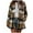 001_Khaki, variant on Women Plaid Shacket Jacket Trendy Fall Casual Button Flannel Tartan Trench Coat Winter Clothing with Pockets