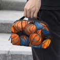 thumbnail image 2 of Basketball Electronic Travel Case Organizer USB Case Charger Phone Case Cable Organizer, Oxford Fabric Waterproof Portable Digital Storage Bag for Cables, Chargers, Phones - 5.9x9.44x3.14 in, 2 of 6