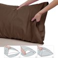thumbnail image 6 of Soft Microfiber Pillowcase Envelope Closure 2 Packs Standard Brown, 6 of 8