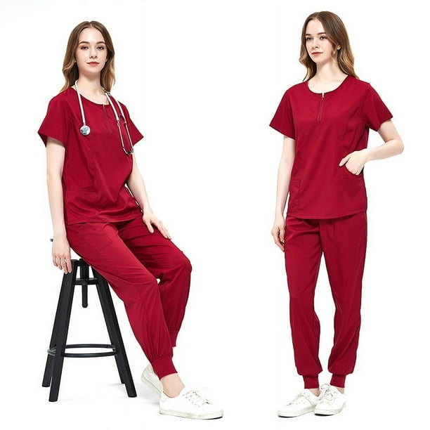 Bata quirúrgica de dentista, traje dividido para lavarse las manos, ropa de trabajo de enfermería, ropa de enfermera elástica de secado rápido