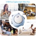 thumbnail image 2 of Ventilador Mini Cooler Sports Fan 3 Velocidades Ajustable 900Mah Usb Cooler Fan Para Caminar/Playas, 2 of 5