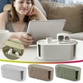 thumbnail image 1 of Cable Management Box 1PC,Cord Organizer Storage Box with Removable Cover & Ventilation Slots for Router & Power Strip, 1 of 8