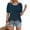 Dark Blue, variant on Womens Spring Summer T-Shirts Fashion Short Sleeve Tops Round Neck Loose Solid Shirts Fashion Pleated Sleeve Blouses Pullover
