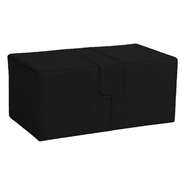 Double Deck Storage Box for Trading Cards with Dice Tray, Mtg Commander Card Holder for Double Sleeved Cards, Portable Card Case for Collectors And Gamers