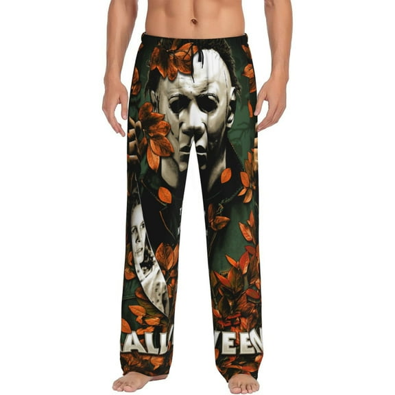 Michael Myers Pajama Pants for Men, Super Soft All over Print Lounge Pants Sleepwear Bottom with Pockets Drawstring