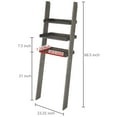 thumbnail image 4 of MyGift Wood Over-The-Toilet Leaning Bathroom Ladder Shelf, Gray 3-Tier, 4 of 5