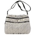 thumbnail image 1 of Bolso bandolera informal para mujer, bolso de costura de nailon para viaje de compras (beige), 1 of 4