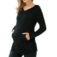 thumbnail image 5 of Bearsland Female Long Sleeve Maternity Hoodie Shirt Casual Top Pregnacy Sweatshirt, 5 of 5