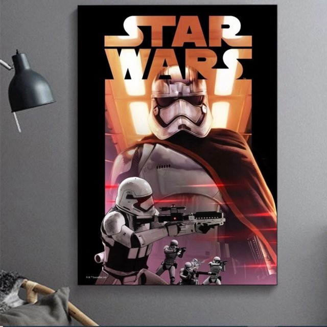 Cuadro Decorativo Cartel Star Wars Capitana Phasma Canvas Listo Para Colgar 40x60cm Jungle Art Impresion Tela Arte
