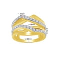thumbnail image 2 of Round White Cubic Zirconia Crossover Enhancer Guard Ring 10k Yellow Gold Ring Size - 11.5, 2 of 3