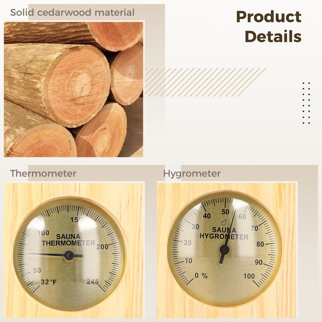 Wooden based Thermometer-Hygrometer - Vinum