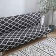 thumbnail image 4 of 2024 Folding Sofa Bed Cover Solid Color Futon Armless Slipcover Polyester Elastic Fabric All-Inclusive Cover, 4 of 9