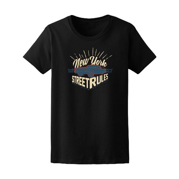 Retro Car New York Street Rules Tee Men's -Image by Shutterstock