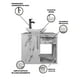 thumbnail image 4 of Gabinete Para Baño MILORI Con Lavamanos Y Monomando., 4 of 4
