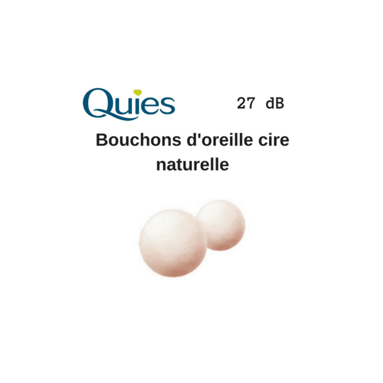 Quies Boules Wax Ear Plugs (Tube of 2 Pairs) - Moldable Wax Ear Plugs