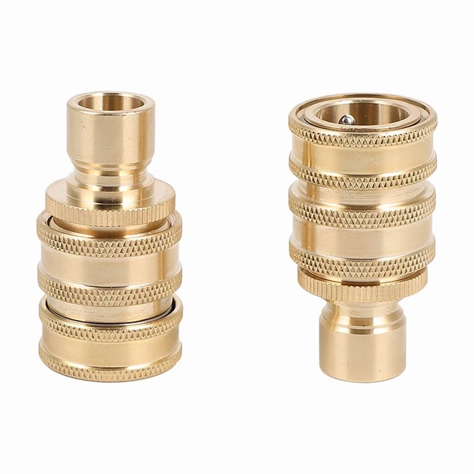 PURELY- New 3/4" Garden Hose Quick Connect Water Solid Brass Female Male Connector Set