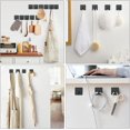 thumbnail image 2 of MQOUO  Adhesive Hooks, Black Self Adhesive Wall Hooks Heavy Duty Stainless Steel Waterproof Shower Stick on Hooks Sticky Towel Hooks for Bathroom Kitchen Livingroom Camper 4 Pcs, 2 of 8